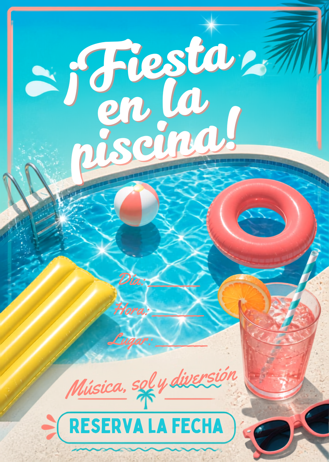 Invitación a Fiesta en la piscina / Pool Party invitation