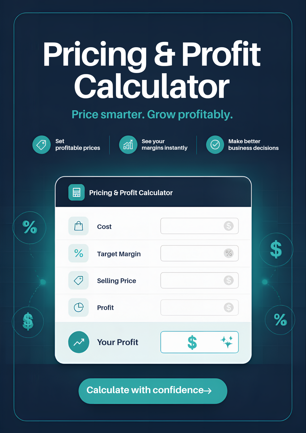 Pricing & Profit Calculator V1.FREE || Calculadora de Precios y Ganancia V1.FREE
