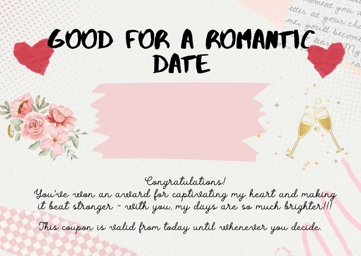 Tarjeta Cita Romántica / Romantic Date Card