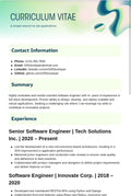 Digital English Curriculum Vitae / 4 Variants