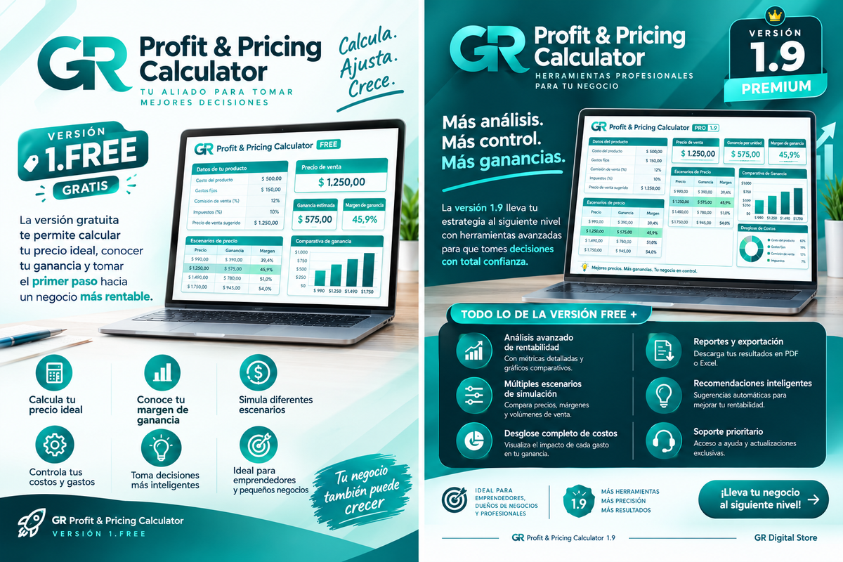 Profit & Pricing Calculator V1.9PRO || Calculadora de Precios y Ganancia V1.9PRO